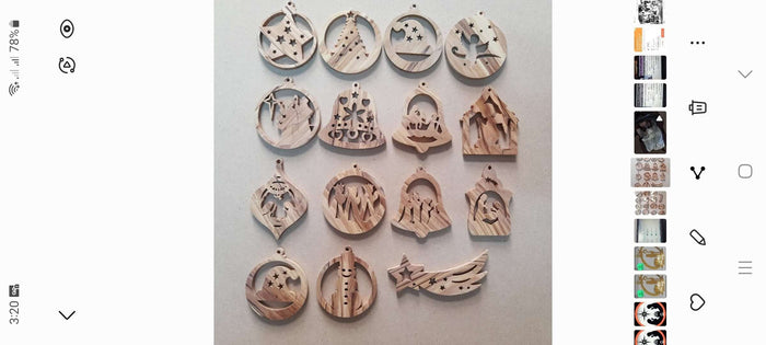 Hot New Olive Wood Christmas Tree Ornaments 