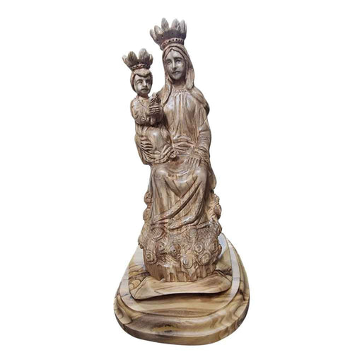 Handcarved Olive Wood Sculpture of Queen of Heaven &Earth-Mother of the Son of God