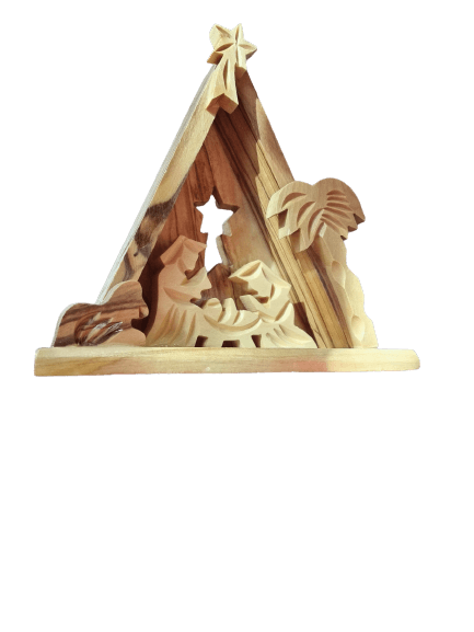 Divine Bethlehem Olive Wood Mini Nativity Scene: A Sacred Journey in Your Hands