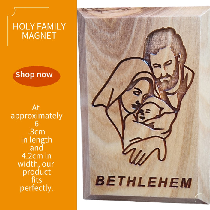 Blessed Be: Holy Family Olivewood Magnet