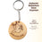 Peace on Earth: Round Olive Wood Dove Keychain