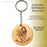 Holy Family Round Olive Wood Keychain - Bethlehem