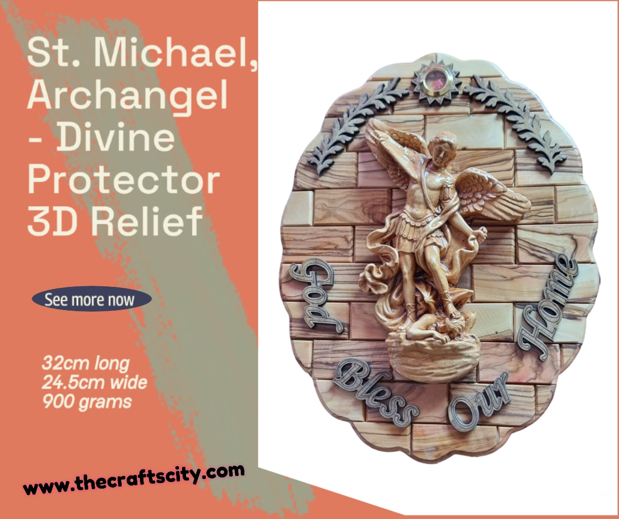 St.Michael the Archangel-Divine Protector 3D Relief Sculpture