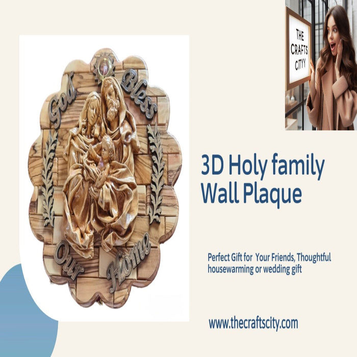 The Holy Family” 3D Wall Plaque