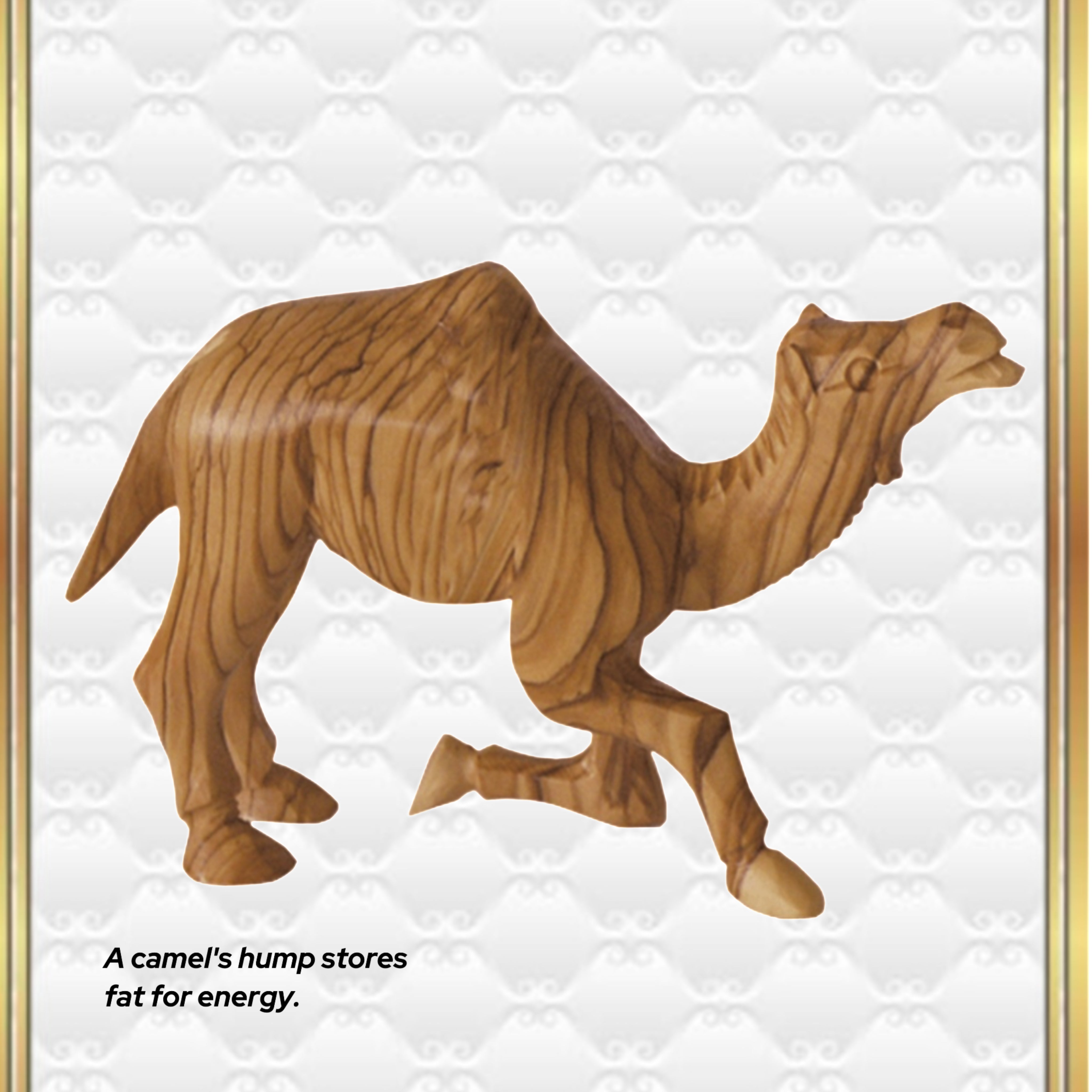 Handcarved Olive Wood Camel