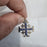 Blue Saphire Sterling Silver Jerusalem Cross