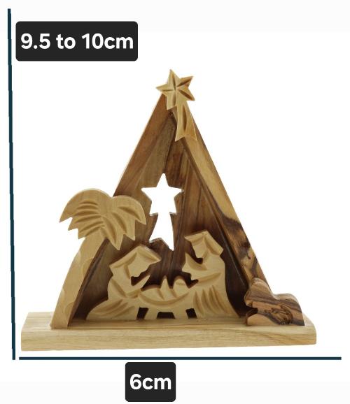 Bethlehem Olive Wood Mini Nativity Scene: