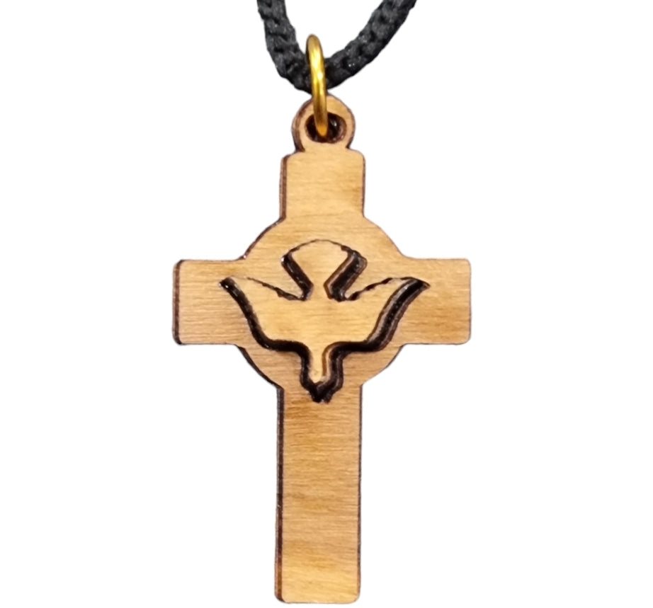 Holy Spirit Olive Wood Wooden Cross