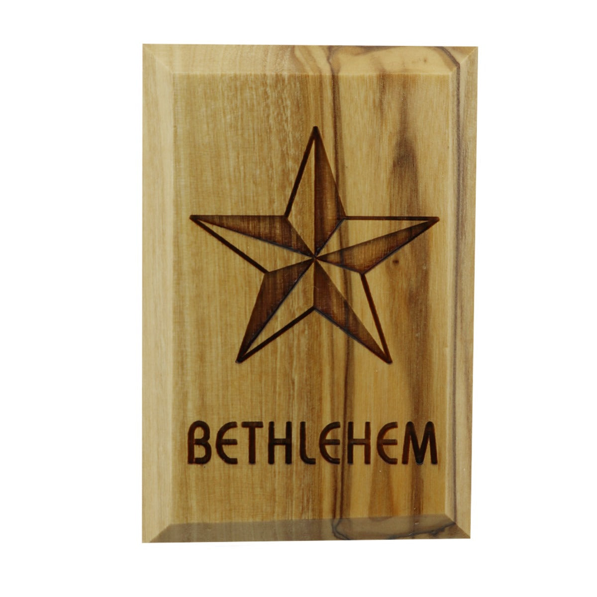 Bethlehem Stern Olivenholz Magnet