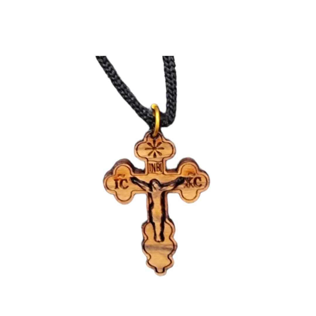  Jesus Silhouette Necklace, Olive Wood Cross From Bethlehem