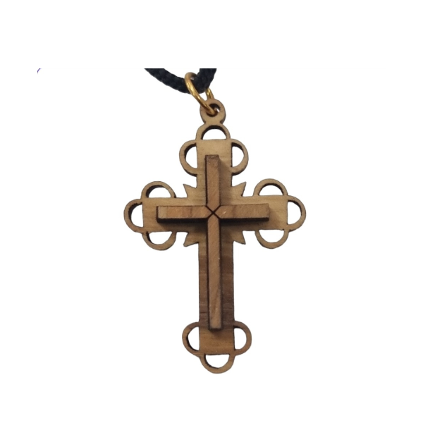 Natural Olive Wood Jewelry Pendant or wooden cross necklace​ 