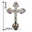 13.5cm Mother-of-Pearl Olive Wood Crucifix with Holy Land Relics