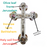 13.5cm Mother-of-Pearl Olive Wood Crucifix with Holy Land Relics