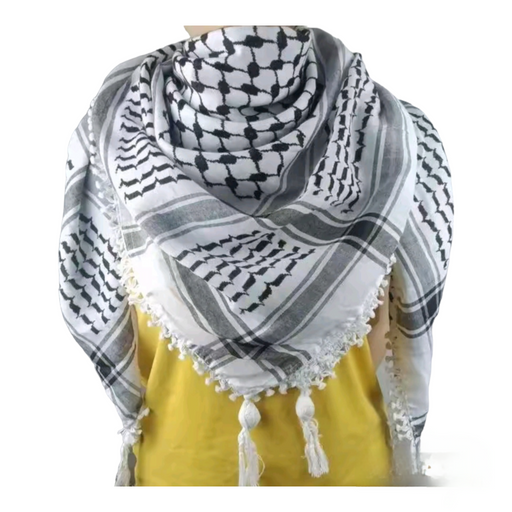 Black and White Palestinian Pride Keffiyeh