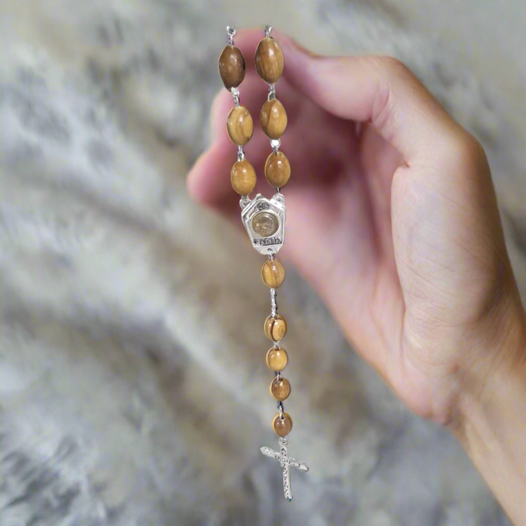 "Divine Connection:  Olive Wood Rosary"