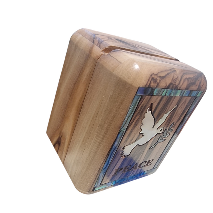 A Dove of Peace: Bethlehem Olive Wood Rosary Box