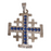 Blue Saphire Sterling Silver Jerusalem Cross