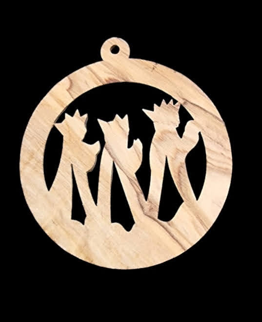 Crafts City Elegance: Limited Edition 20 Laser-Cut Olive Wood Christmas Ornaments Collection"