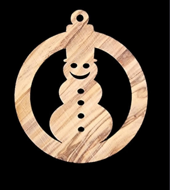 Crafts City Elegance: Limited Edition 20 Laser-Cut Olive Wood Christmas Ornaments Collection"