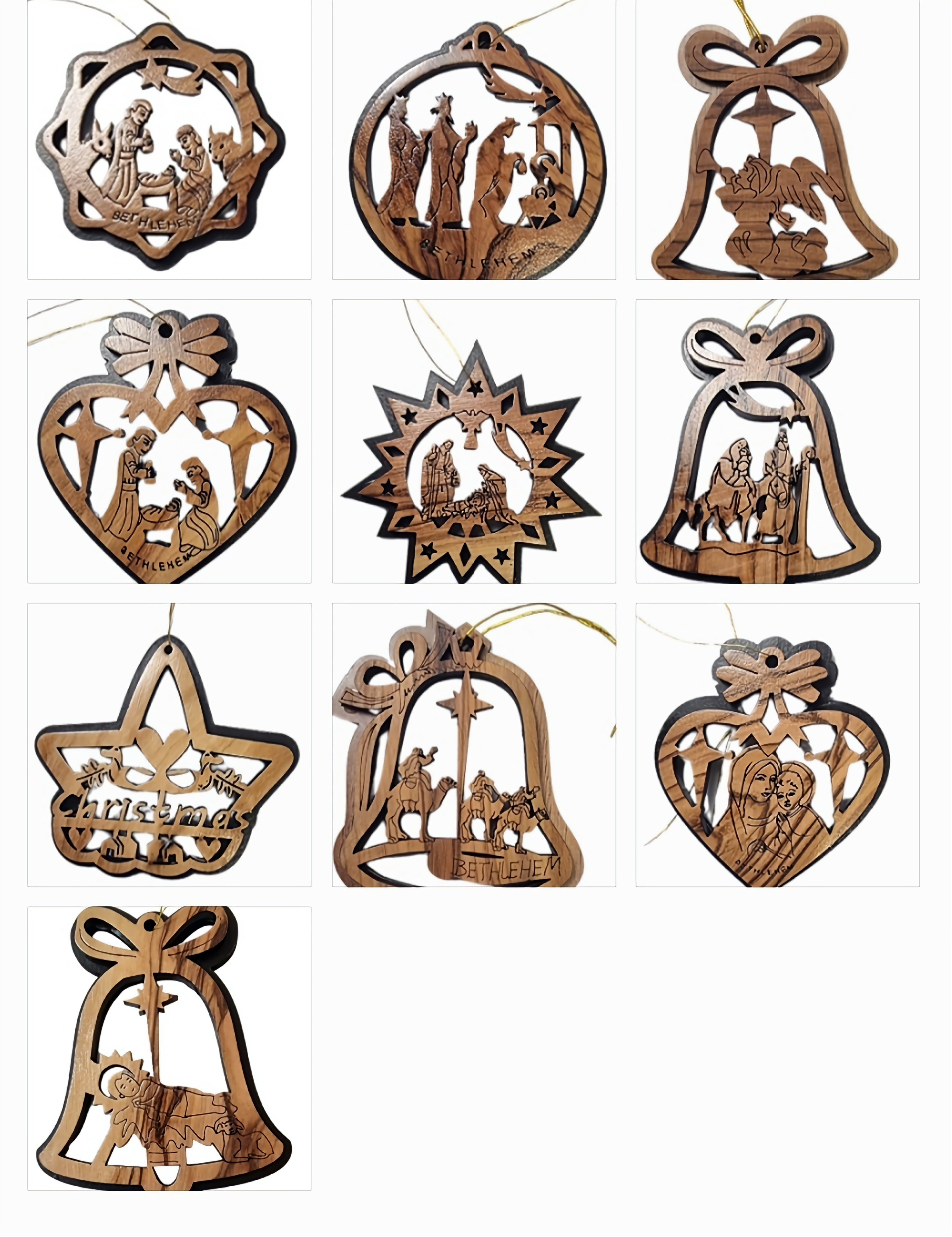 "Introducing our 'Divine Décors: Laser-Cut Christmas Ornaments Collection' – 10 Unique Sizes and Shapes, 2 Layers of Holiday Magic!"