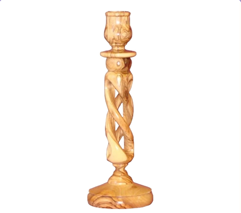 Elegant Olive Wood Candle Holder - Perfect for Adding Warmth to Any Room