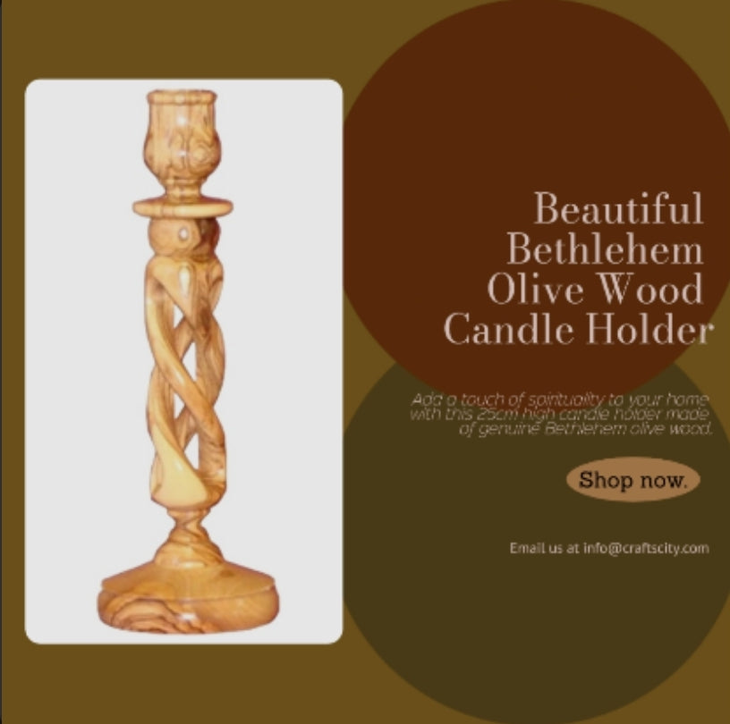 Elegant Olive Wood Candle Holder - Perfect for Adding Warmth to Any Room