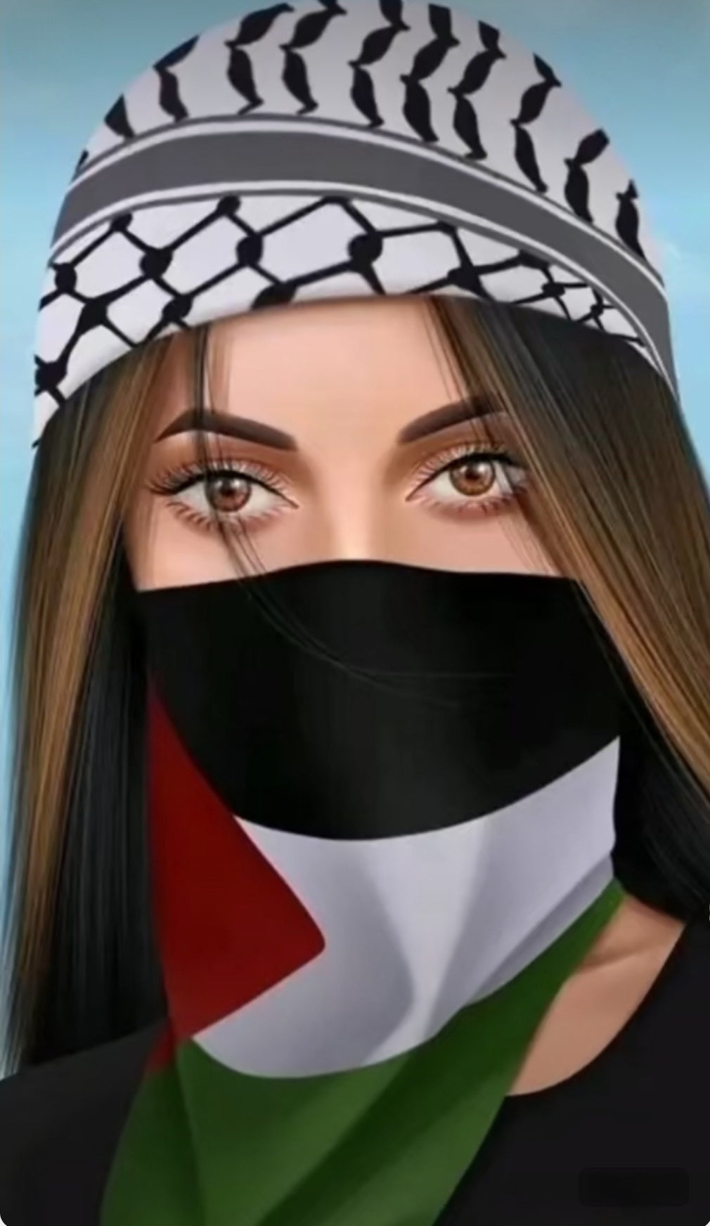 Orgullo palestino blanco y negro Keffiyeh