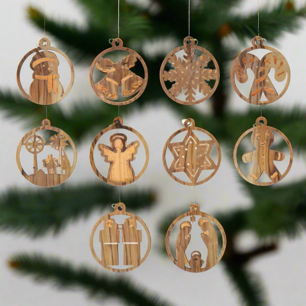 Christmas Magic in Olive Wood: 10 Limited Edition Ornaments