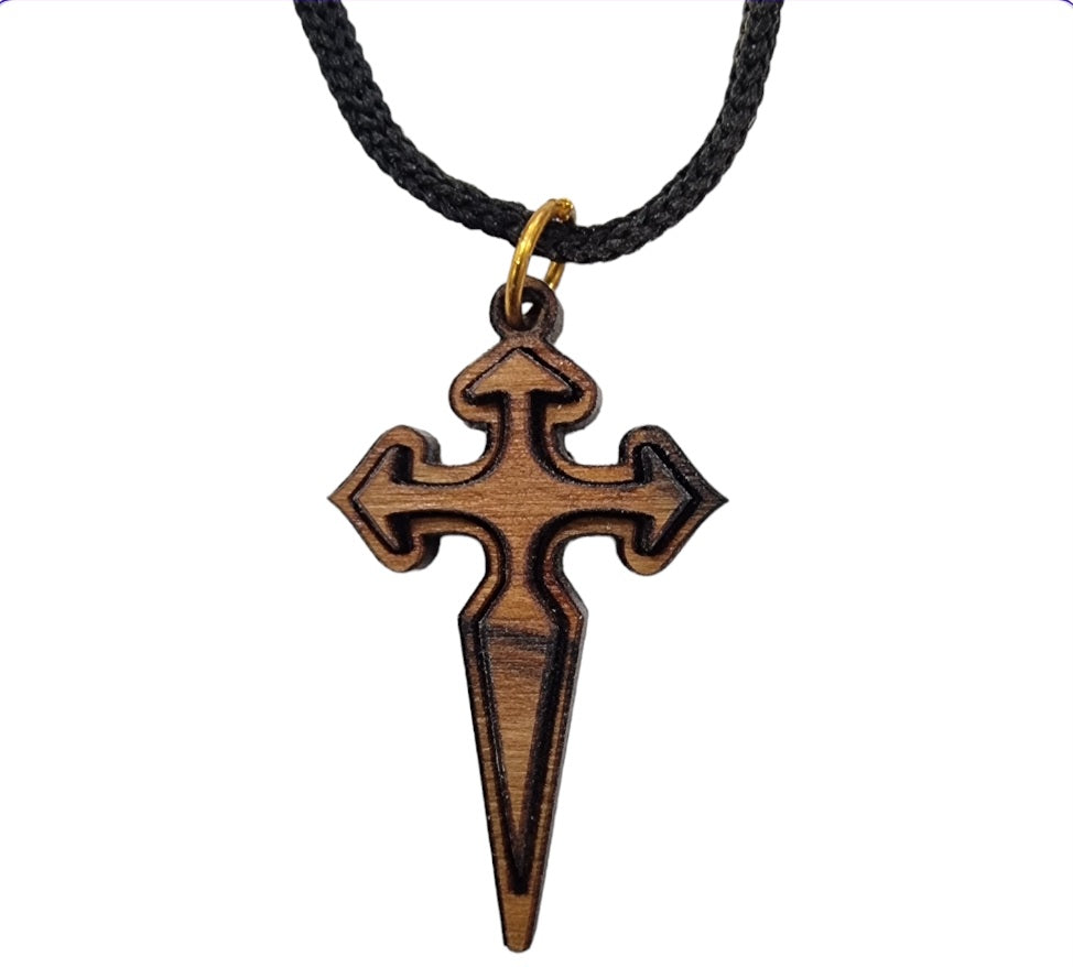 St. James' Cross & Sword in Bethlehem Olive Wood