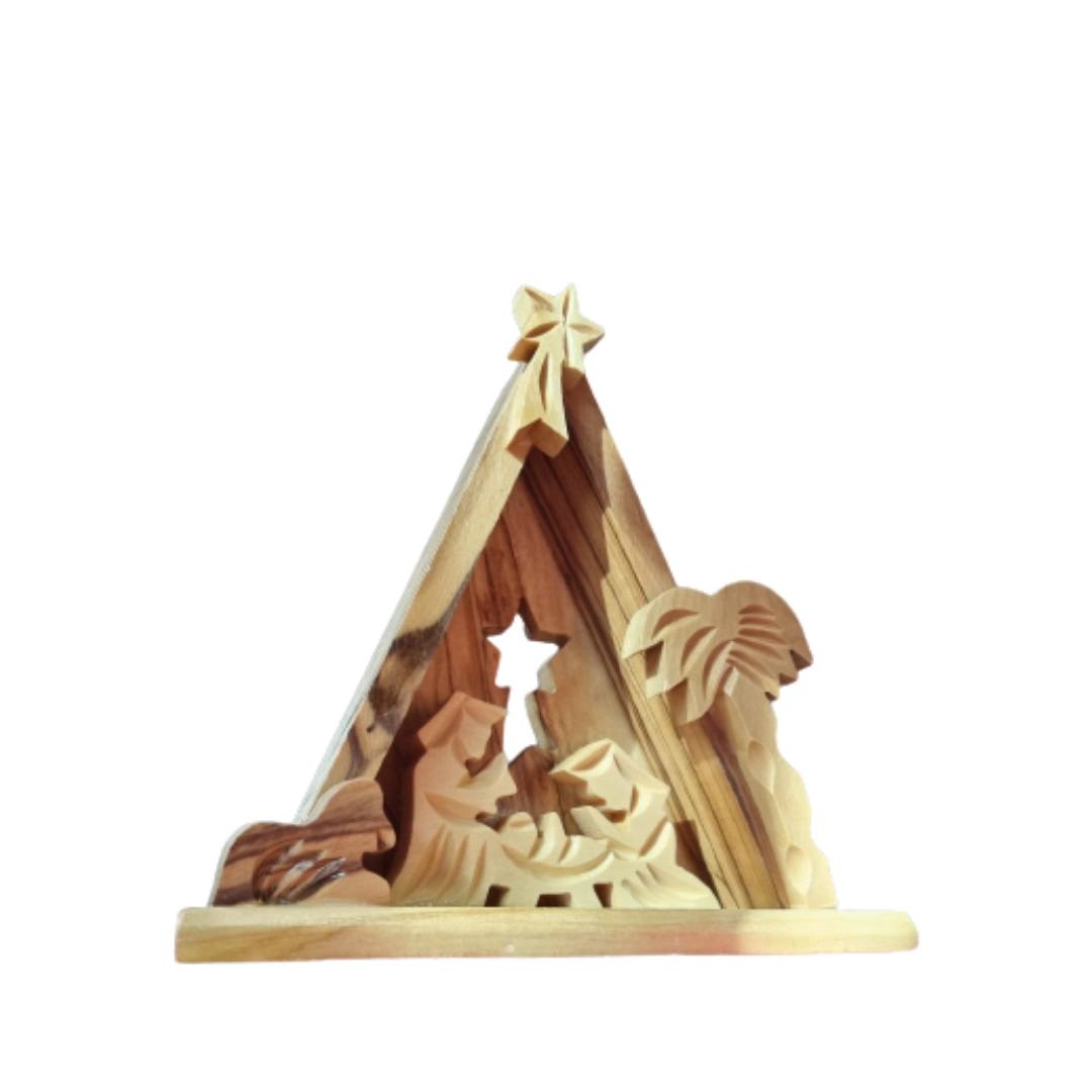 Divine Bethlehem Olive Wood Mini Nativity Scene: A Sacred Journey in Your Hands