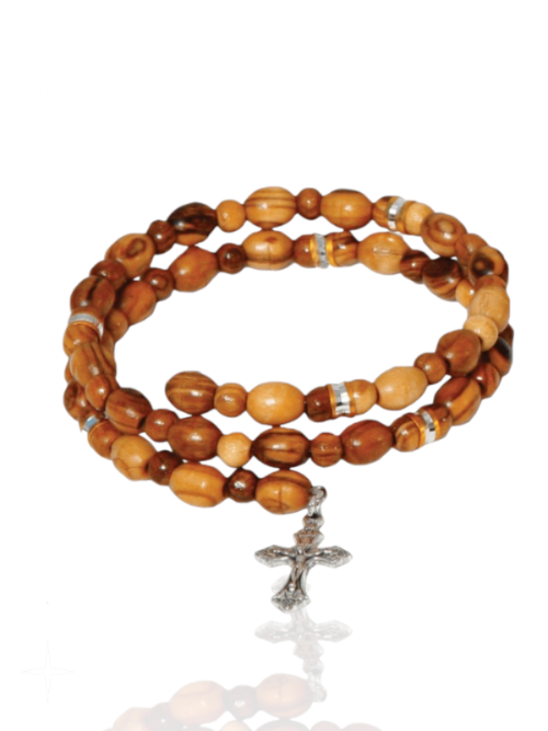 Olive wood Latin Catholic Rosary Bracelet