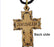 back side of Olive Wood Cross Necklace on Black Cord