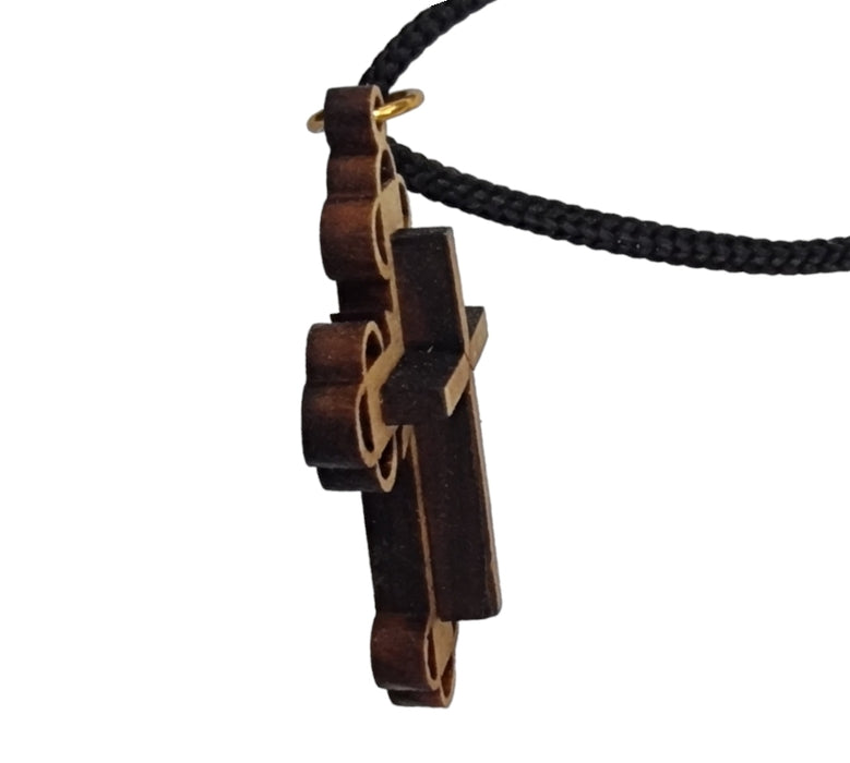 Natural Olive Wood Jewelry Pendant or wooden cross necklace​ 