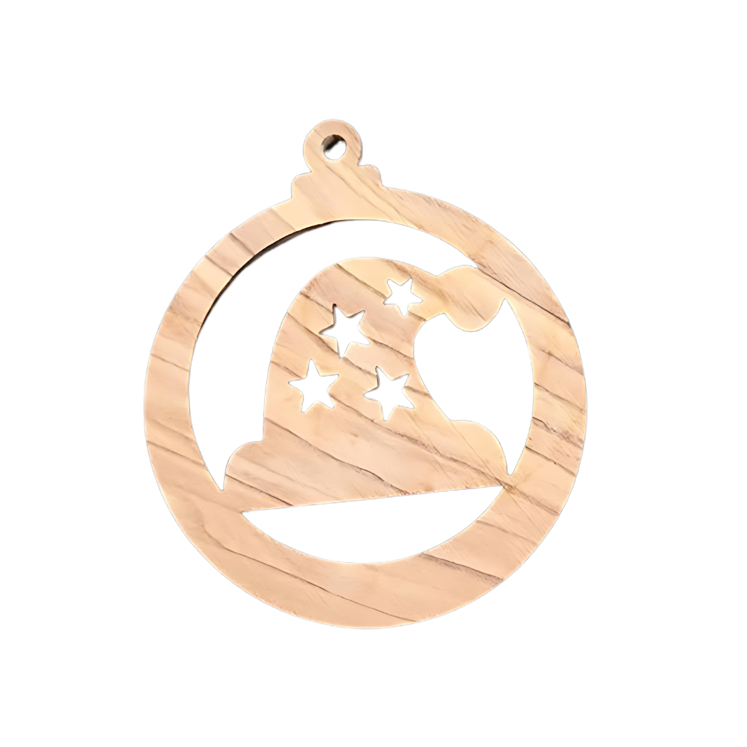 Crafts City Elegance: Limited Edition 20 Laser-Cut Olive Wood Christmas Ornaments Collection"