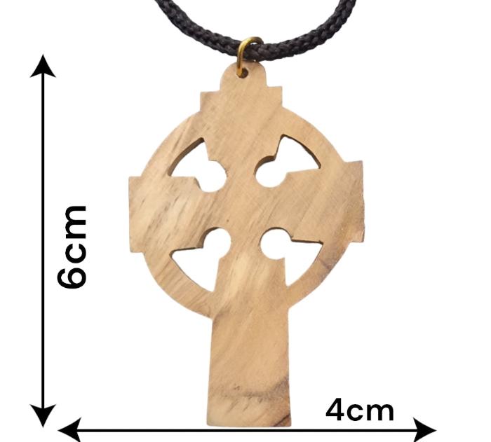 olive-wood wooden cross horizontal view