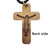 Olive Wood Crucifix Pendant with Black Cord or wooden cross necklace